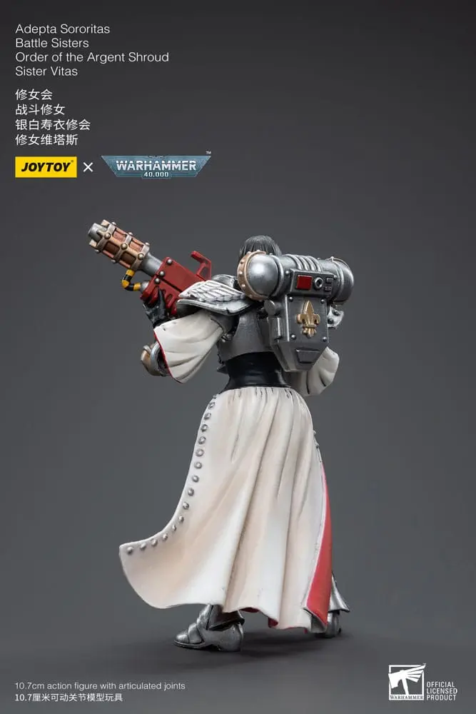 Warhammer 40k Action Figure 1/18 Adepta Sororitas Battle Sisters Order of the Argent Shroud Sister Vitas 11 cm product photo