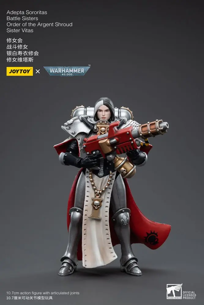 Warhammer 40k Action Figure 1/18 Adepta Sororitas Battle Sisters Order of the Argent Shroud Sister Vitas 11 cm product photo