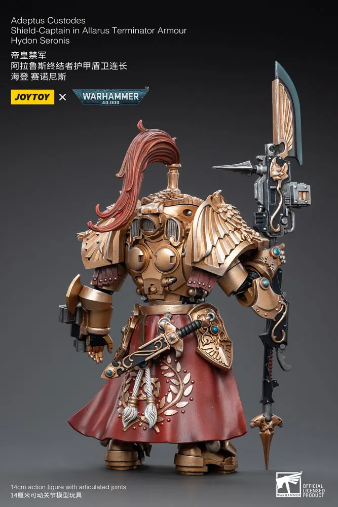 Warhammer 40k Action Figure 1/18 Adeptus Custodes Shield-Captain in Allarus Terminator Armour Hydon Seronis 14 cm product photo