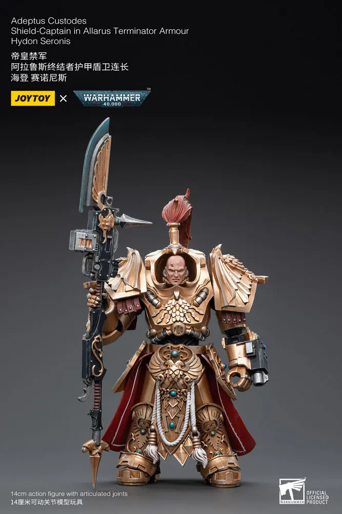 Warhammer 40k Action Figure 1/18 Adeptus Custodes Shield-Captain in Allarus Terminator Armour Hydon Seronis 14 cm product photo