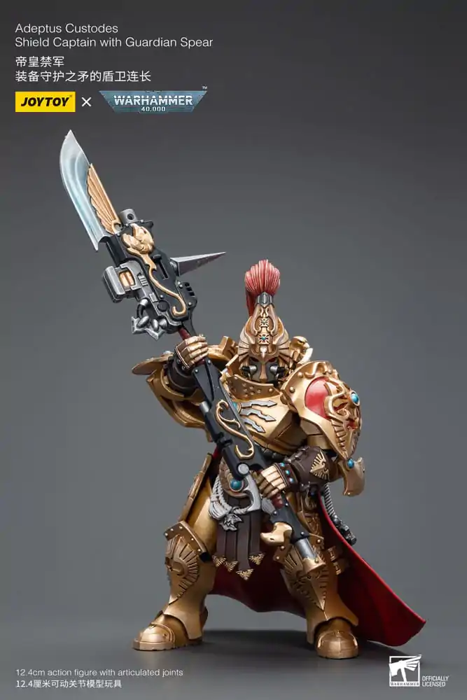 Warhammer 40k Action Figure 1/18 Adeptus Custodes Shield Captain with Guardian Spear 12 cm termékfotó