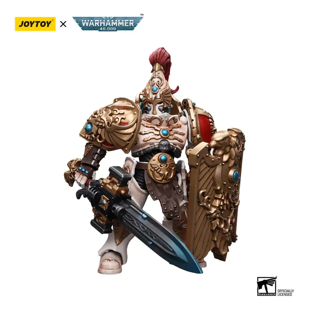 Warhammer 40k Action Figure 1/18 Adeptus Custodes Solar Watch Custodian Guard with Sentinel Blade and Praesidium Shield 12 cm product photo