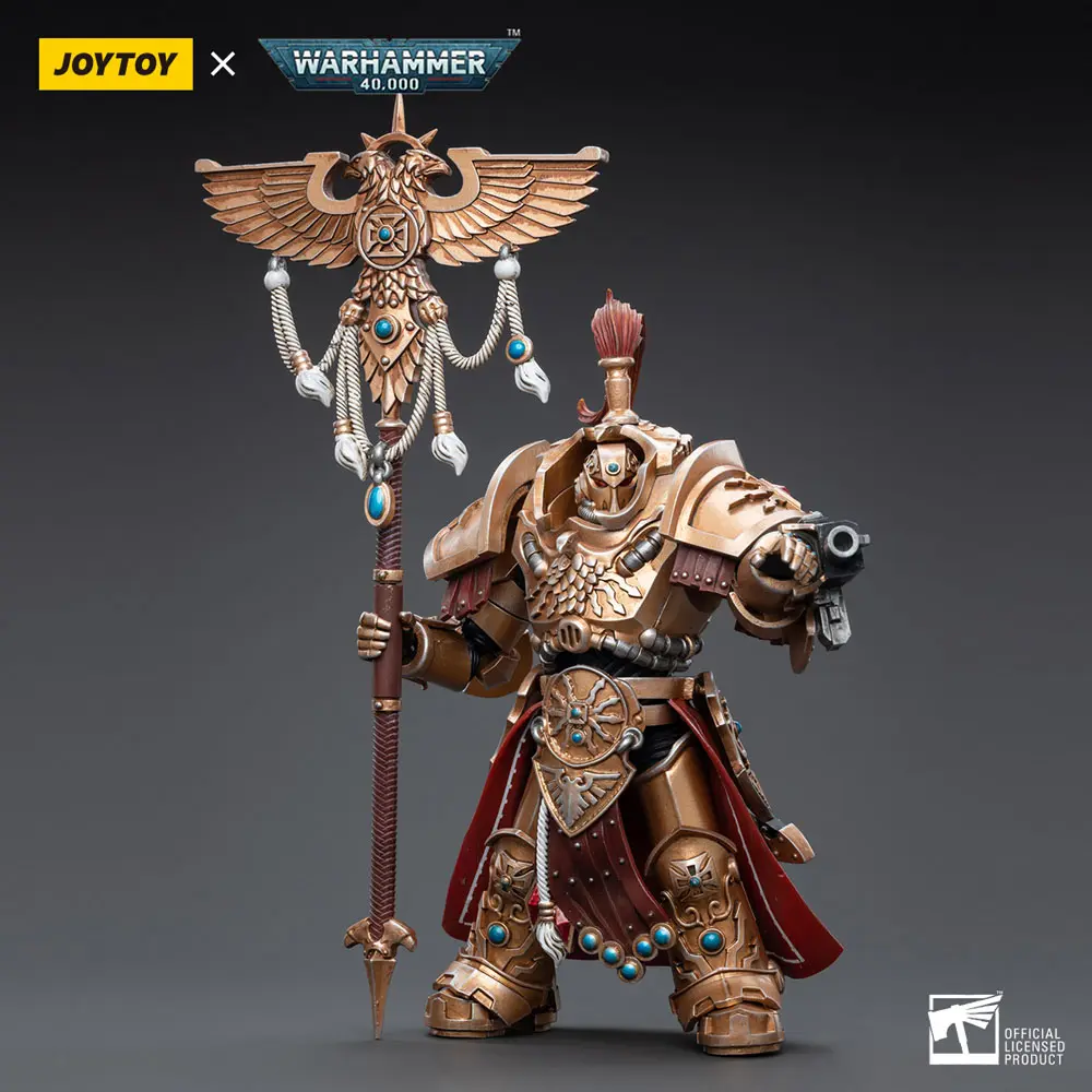 Warhammer 40k Action Figure 1/18 Adeptus Custodes Vexilus Praetor in Allarus Terminator Armour Phelam Tolguror 14 cm product photo