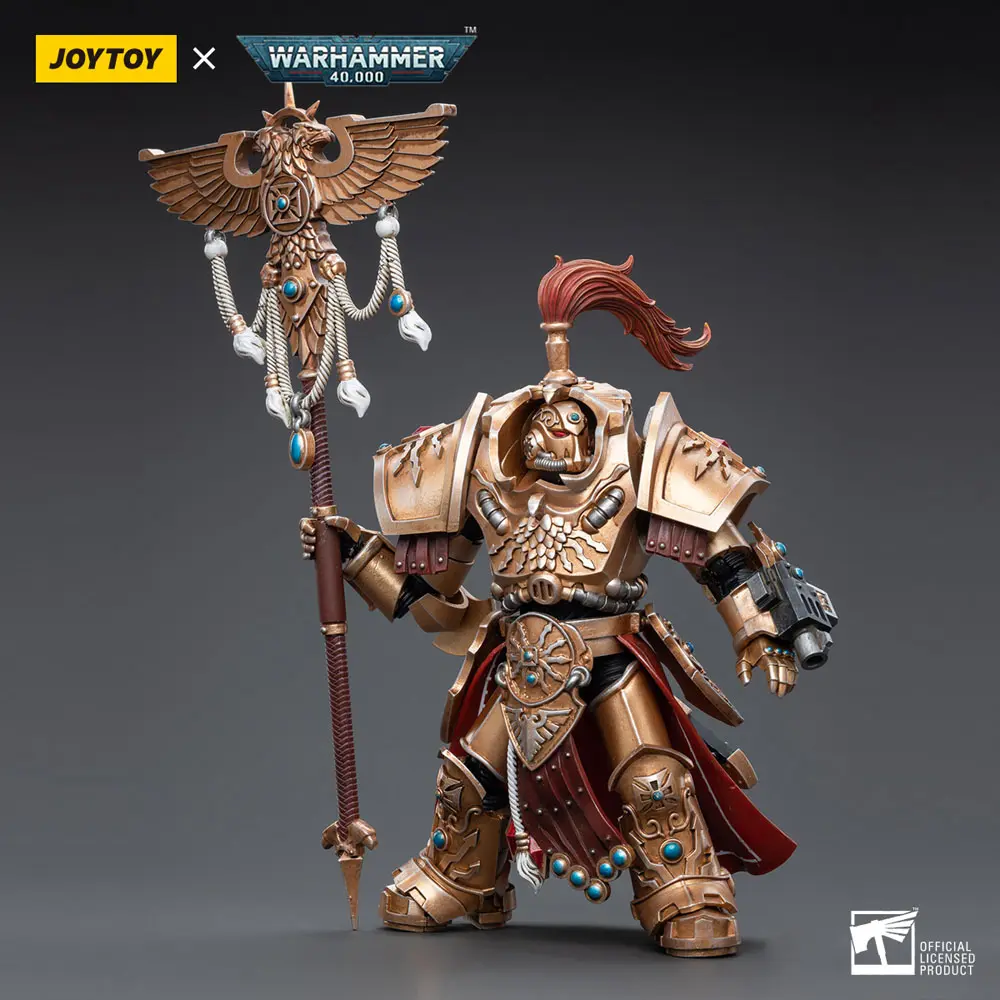 Warhammer 40k Action Figure 1/18 Adeptus Custodes Vexilus Praetor in Allarus Terminator Armour Phelam Tolguror 14 cm product photo