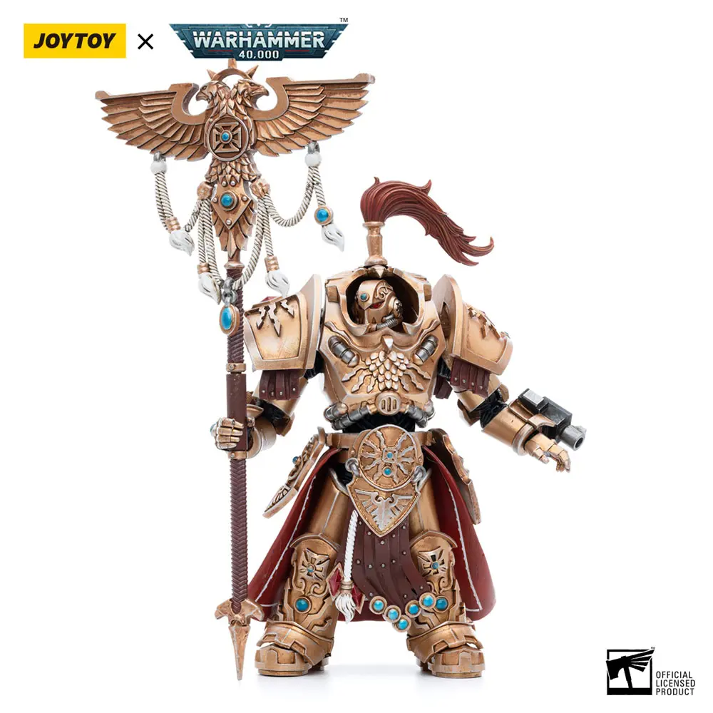 Warhammer 40k Action Figure 1/18 Adeptus Custodes Vexilus Praetor in Allarus Terminator Armour Phelam Tolguror 14 cm product photo