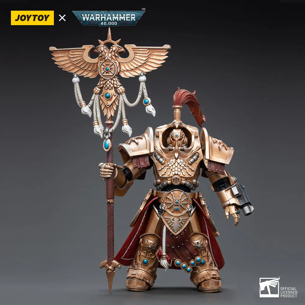 Warhammer 40k Action Figure 1/18 Adeptus Custodes Vexilus Praetor in Allarus Terminator Armour Phelam Tolguror 14 cm product photo