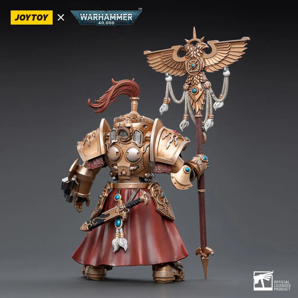 Warhammer 40k Action Figure 1/18 Adeptus Custodes Vexilus Praetor in Allarus Terminator Armour Phelam Tolguror 14 cm product photo