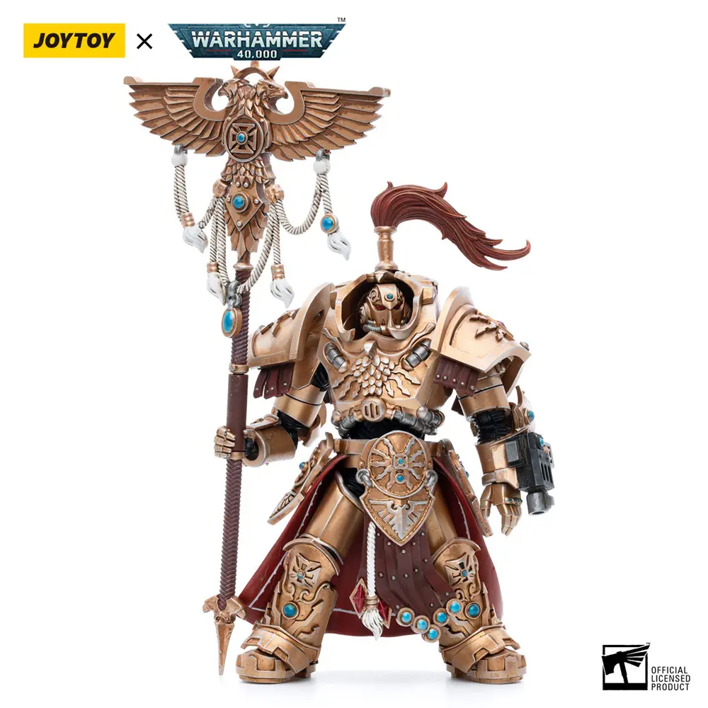 Warhammer 40k Action Figure 1/18 Adeptus Custodes Vexilus Praetor in Allarus Terminator Armour Phelam Tolguror 14 cm product photo