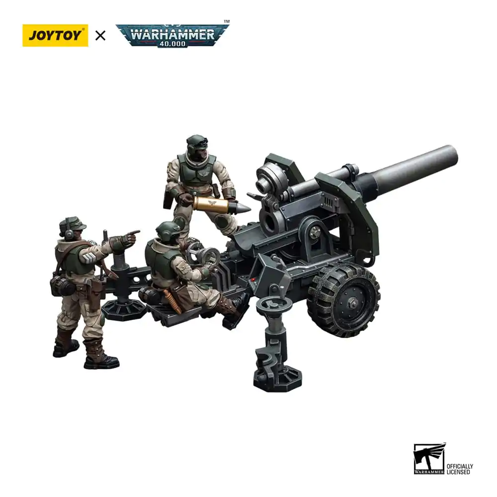 Warhammer 40k Action Figure 1/18 Astra Militarum Ordnance Team with Bombast Field Gun 12 cm product photo