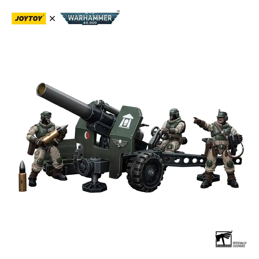Warhammer 40k Action Figure 1/18 Astra Militarum Ordnance Team with Bombast Field Gun 12 cm product photo