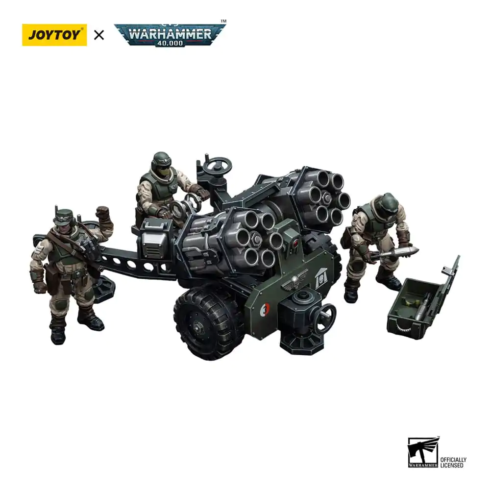 Warhammer 40k Action Figure 1/18 Astra Militarum Ordnance Team with Malleus Rocket Launcher 12 cm product photo
