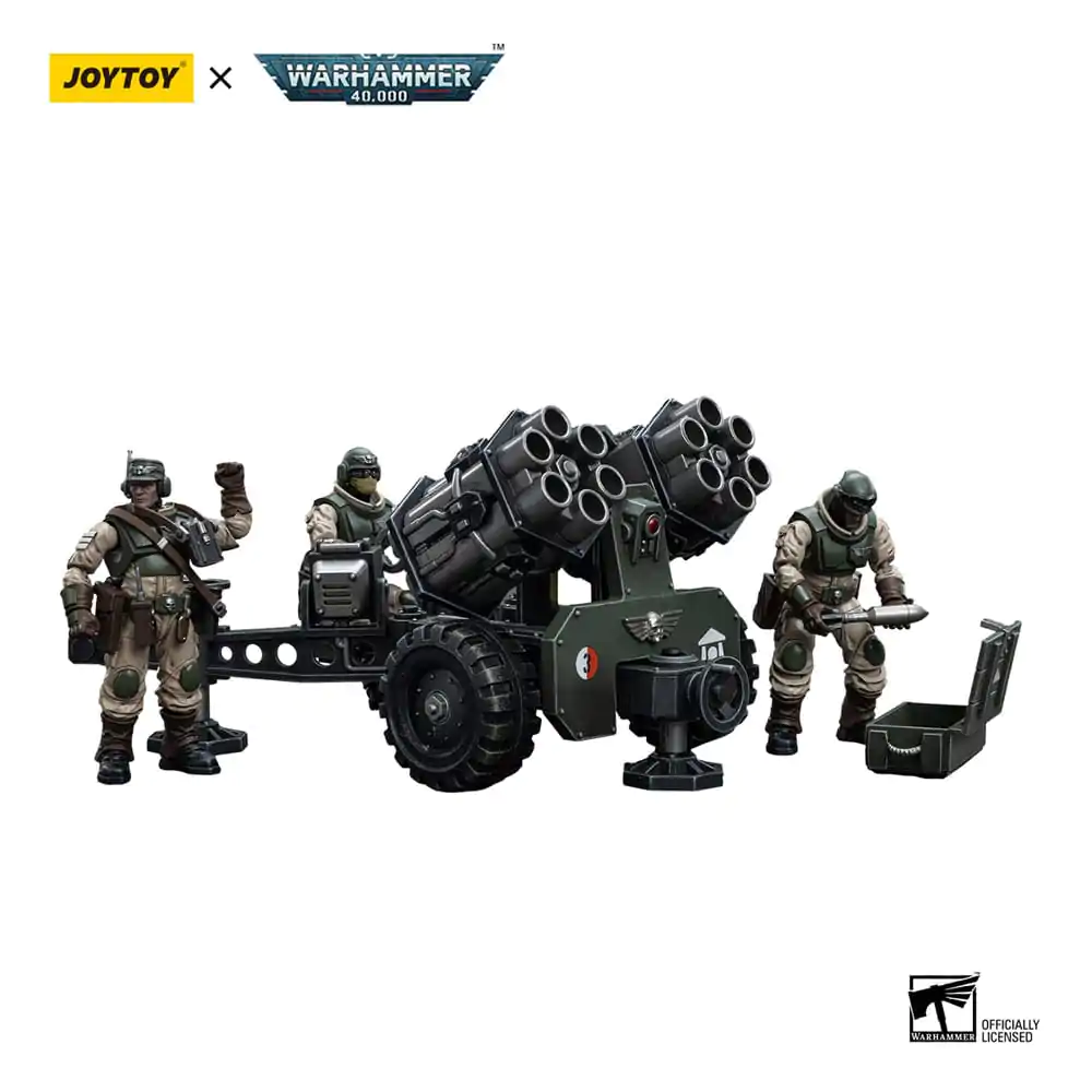 Warhammer 40k Action Figure 1/18 Astra Militarum Ordnance Team with Malleus Rocket Launcher 12 cm product photo