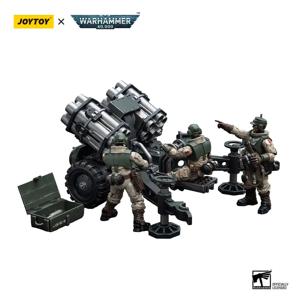 Warhammer 40k Action Figure 1/18 Astra Militarum Ordnance Team with Malleus Rocket Launcher 12 cm product photo
