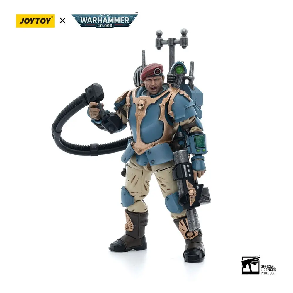 Warhammer 40k Action Figure 1/18 Astra Militarum Tempestus Scions Command Squad 55th Kappic Eagles Vox Operator 12 cm product photo