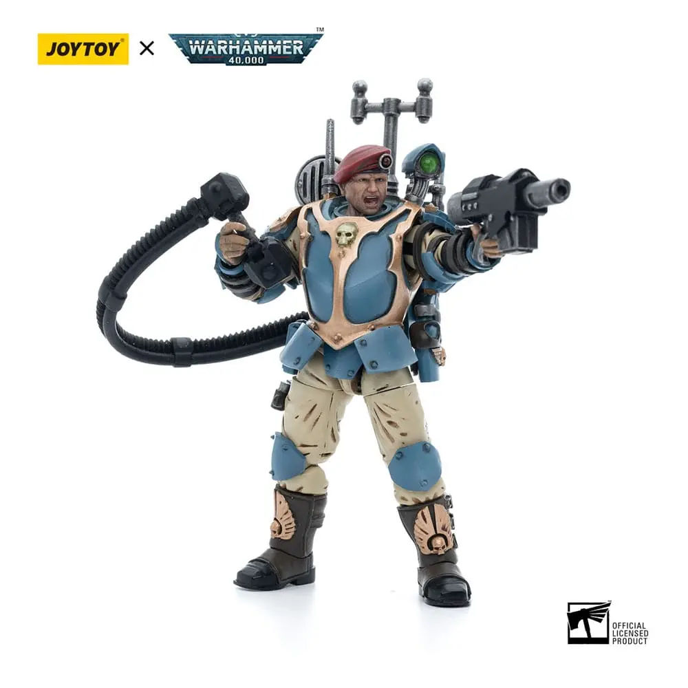 Warhammer 40k Action Figure 1/18 Astra Militarum Tempestus Scions Command Squad 55th Kappic Eagles Vox Operator 12 cm product photo