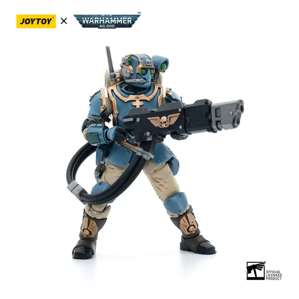 Warhammer 40k Action Figure 1/18 Astra Militarum Tempestus Scions Squad 55th Kappic Eagles Hot-shot Volley Gunner 12 cm product photo