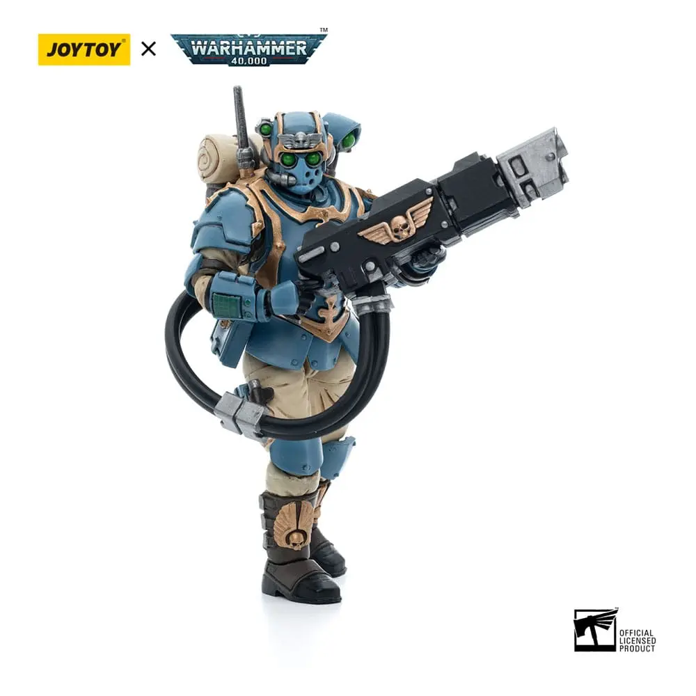 Warhammer 40k Action Figure 1/18 Astra Militarum Tempestus Scions Squad 55th Kappic Eagles Hot-shot Volley Gunner 12 cm product photo