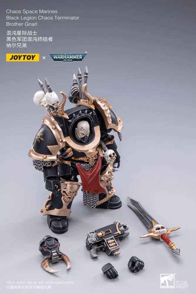 Warhammer 40k Action Figure 1/18 Black Legion Brother Gnarl 17 cm product photo