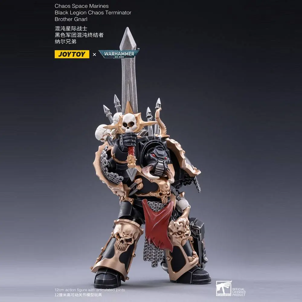 Warhammer 40k Action Figure 1/18 Black Legion Brother Gnarl 17 cm product photo