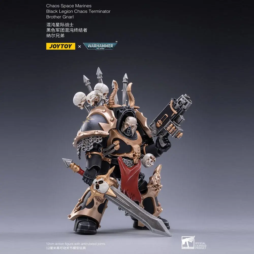 Warhammer 40k Action Figure 1/18 Black Legion Brother Gnarl 17 cm product photo