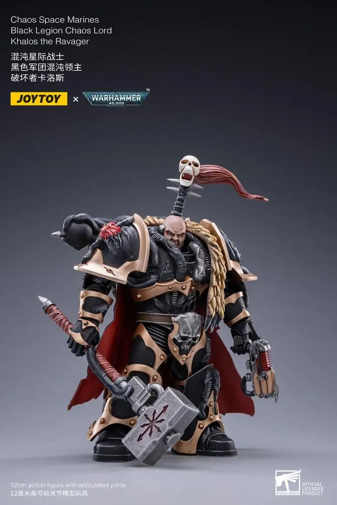 Warhammer 40k Action Figure 1/18 Black Legion Chaos Lord Khalos the Ravager 16 cm product photo