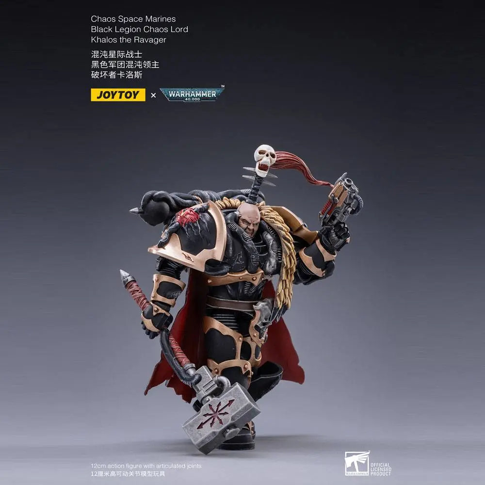 Warhammer 40k Action Figure 1/18 Black Legion Chaos Lord Khalos the Ravager 16 cm product photo