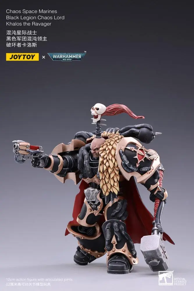 Warhammer 40k Action Figure 1/18 Black Legion Chaos Lord Khalos the Ravager 16 cm product photo