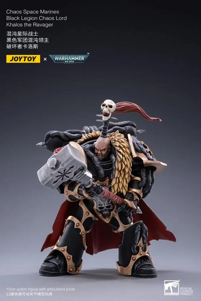 Warhammer 40k Action Figure 1/18 Black Legion Chaos Lord Khalos the Ravager 16 cm product photo