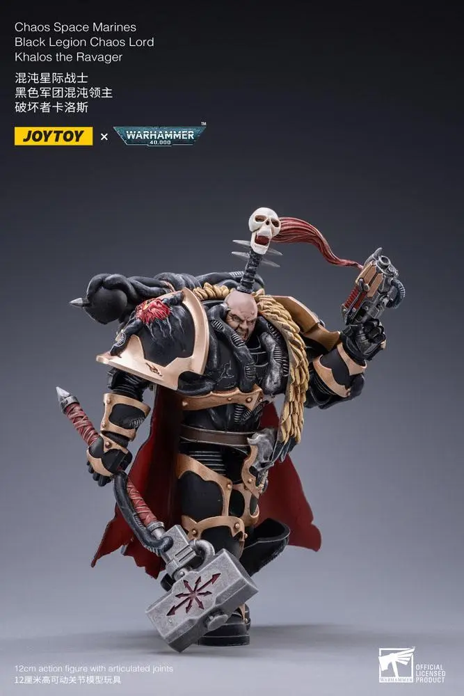 Warhammer 40k Action Figure 1/18 Black Legion Chaos Lord Khalos the Ravager 16 cm product photo