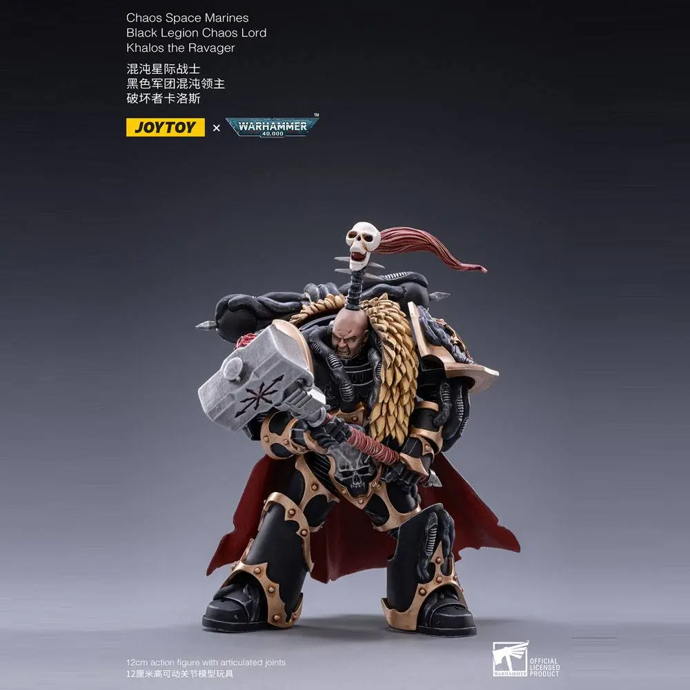 Warhammer 40k Action Figure 1/18 Black Legion Chaos Lord Khalos the Ravager 16 cm product photo