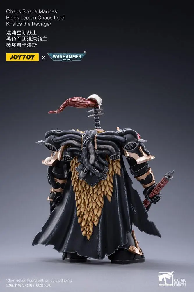 Warhammer 40k Action Figure 1/18 Black Legion Chaos Lord Khalos the Ravager 16 cm product photo