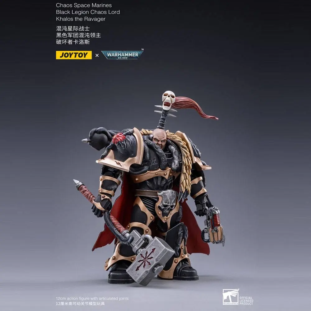 Warhammer 40k Action Figure 1/18 Black Legion Chaos Lord Khalos the Ravager 16 cm product photo