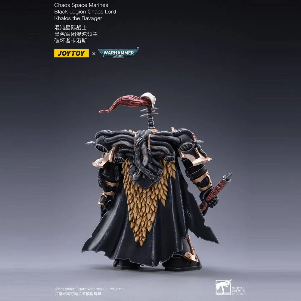 Warhammer 40k Action Figure 1/18 Black Legion Chaos Lord Khalos the Ravager 16 cm product photo