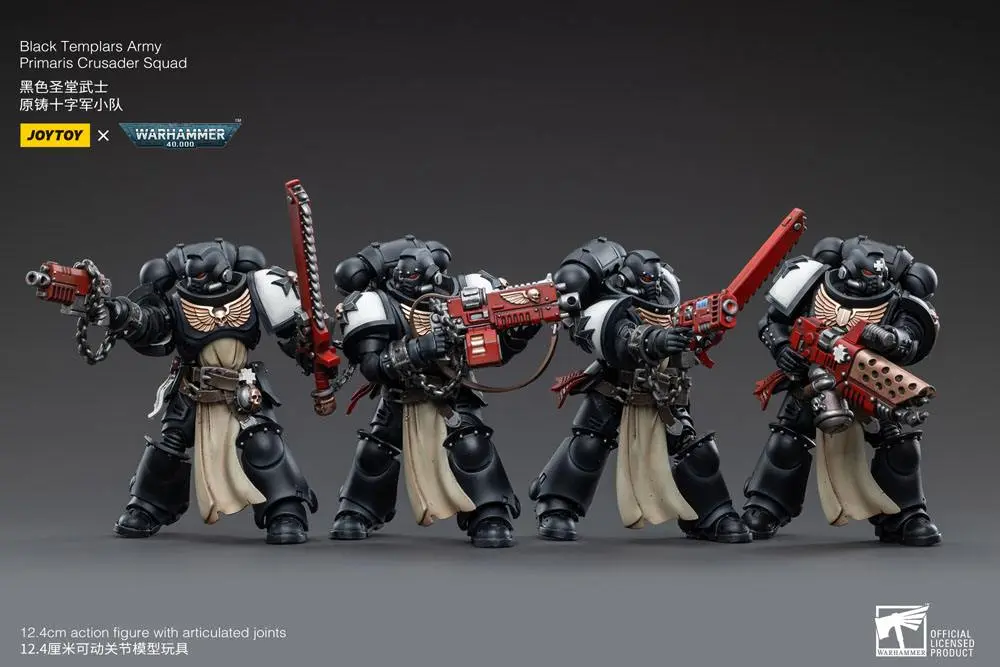 Warhammer 40k Action Figure 4-Pack 1/18 Black Templars Army Primaris Crusader Squad 12 cm product photo