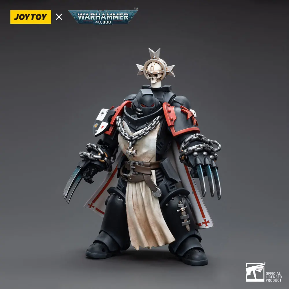 Warhammer 40k Action Figure 1/18 Black Templars Primaris Sword Brethren Alberic 12 cm product photo