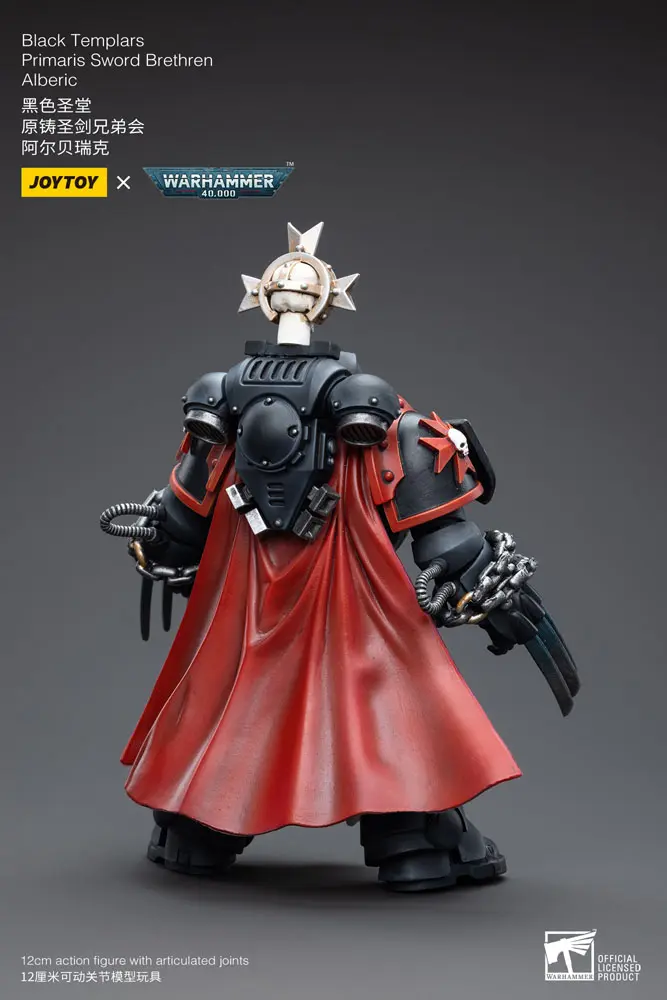 Warhammer 40k Action Figure 1/18 Black Templars Primaris Sword Brethren Alberic 12 cm product photo