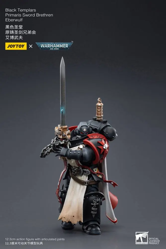 Warhammer 40k Action Figure 1/18 Black Templars Primaris Sword Brethren Eberwulf 12 cm product photo