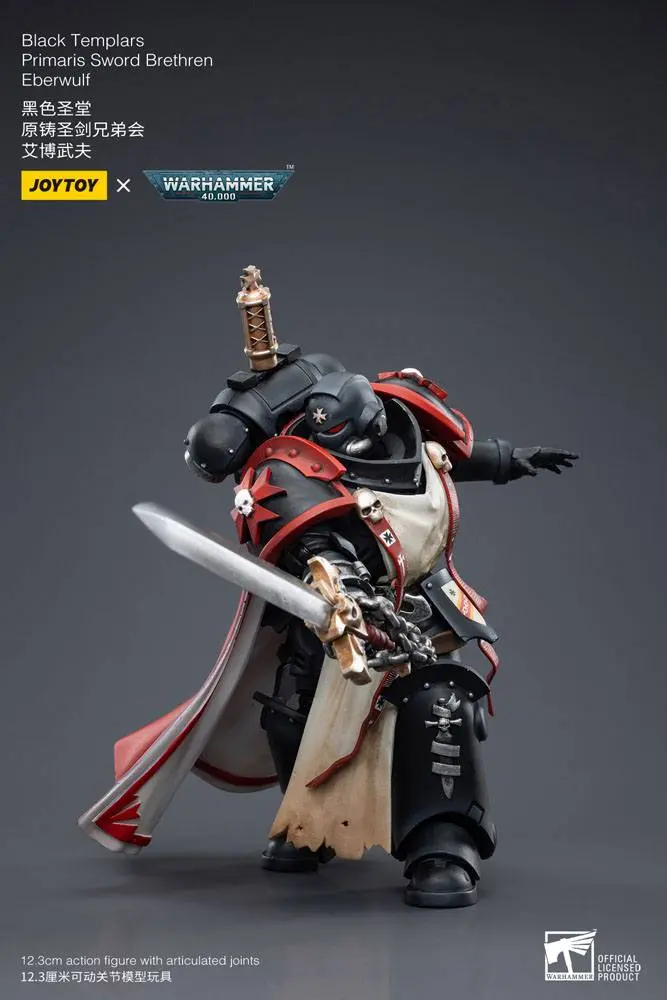 Warhammer 40k Action Figure 1/18 Black Templars Primaris Sword Brethren Eberwulf 12 cm product photo