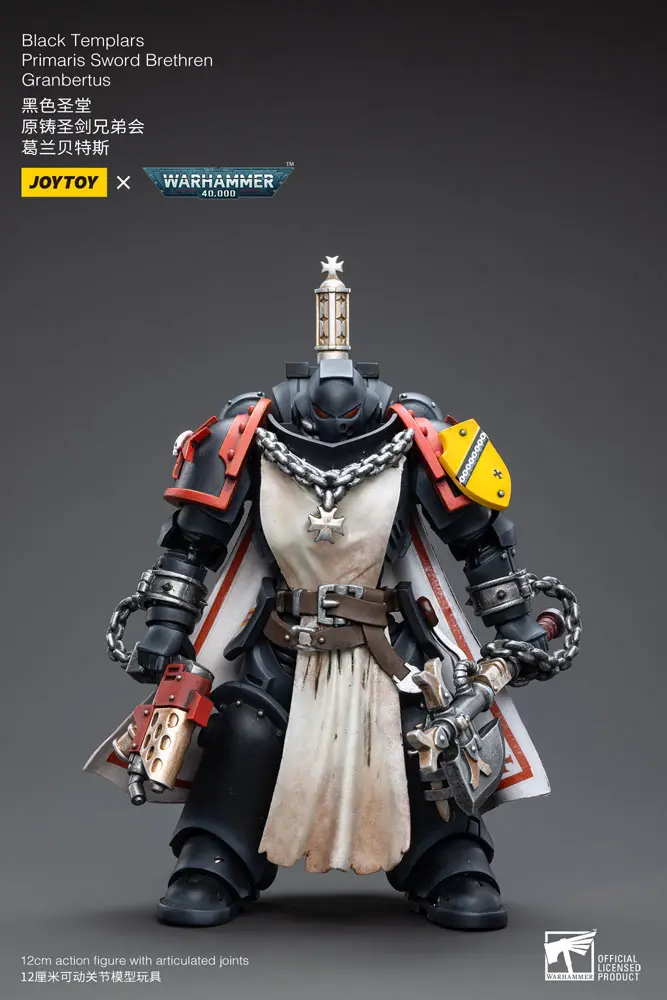 Warhammer 40k Action Figure 1/18 Black Templars Primaris Sword Brethren Granbertus 12 cm product photo