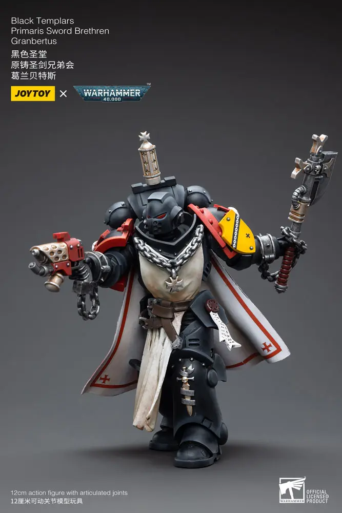 Warhammer 40k Action Figure 1/18 Black Templars Primaris Sword Brethren Granbertus 12 cm product photo
