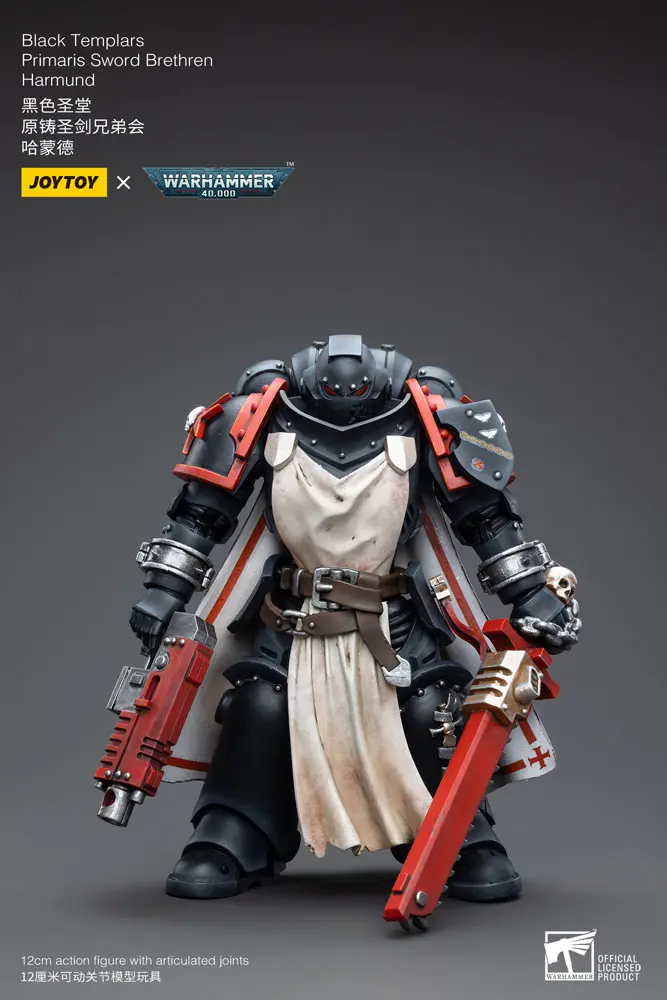 Warhammer 40k Action Figure 1/18 Black Templars Primaris Sword Brethren Harmund 12 cm product photo