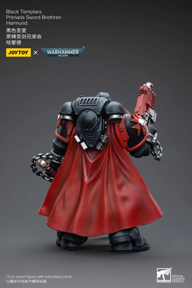 Warhammer 40k Action Figure 1/18 Black Templars Primaris Sword Brethren Harmund 12 cm product photo