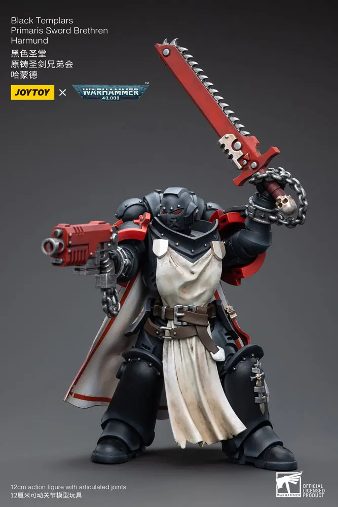 Warhammer 40k Action Figure 1/18 Black Templars Primaris Sword Brethren Harmund 12 cm product photo