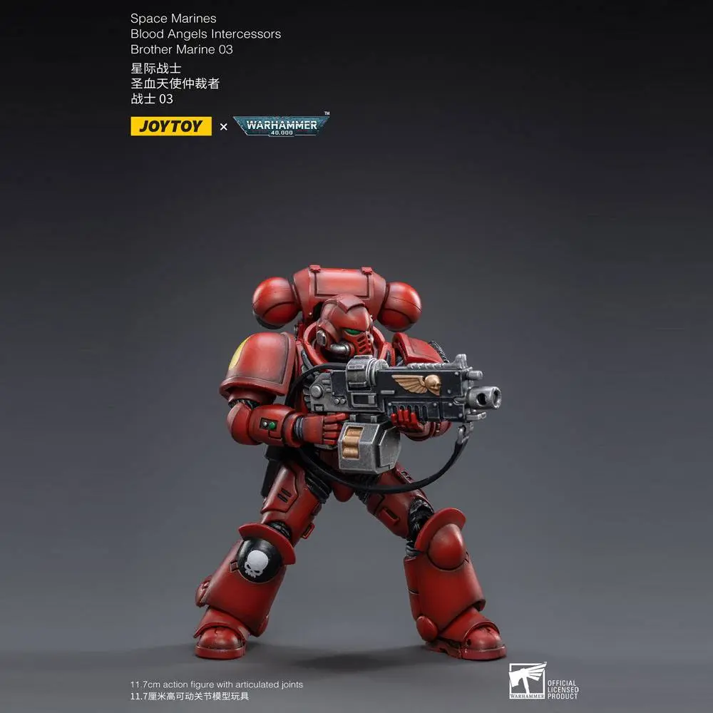 Warhammer 40k Action Figure 1/18 Blood Angels Intercessors Brother Marine 03 12 cm product photo