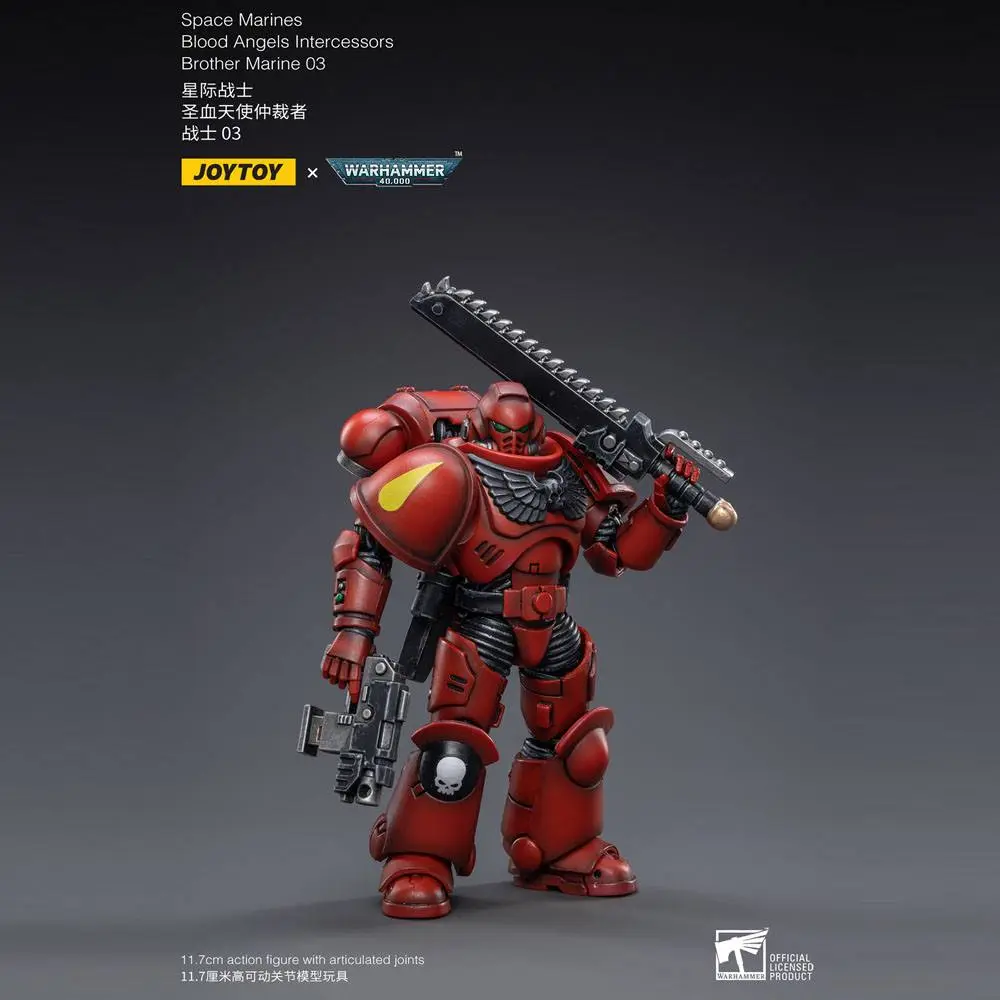 Warhammer 40k Action Figure 1/18 Blood Angels Intercessors Brother Marine 03 12 cm product photo