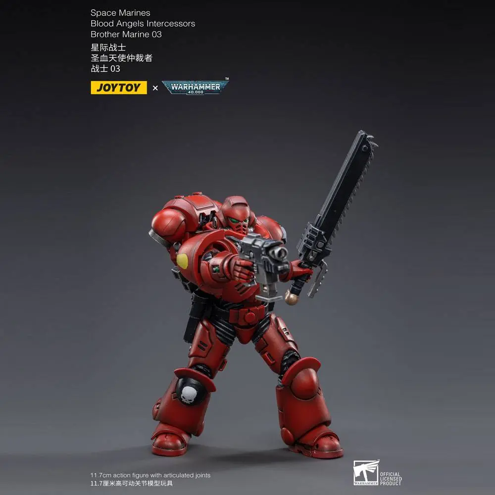 Warhammer 40k Action Figure 1/18 Blood Angels Intercessors Brother Marine 03 12 cm product photo