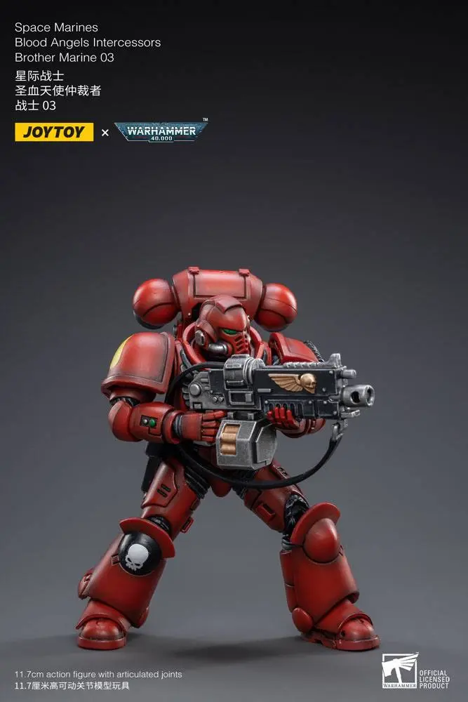 Warhammer 40k Action Figure 1/18 Blood Angels Intercessors Brother Marine 03 12 cm product photo