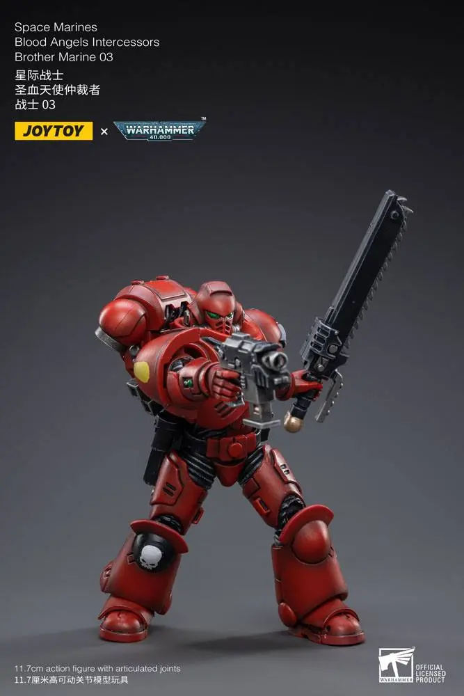 Warhammer 40k Action Figure 1/18 Blood Angels Intercessors Brother Marine 03 12 cm product photo