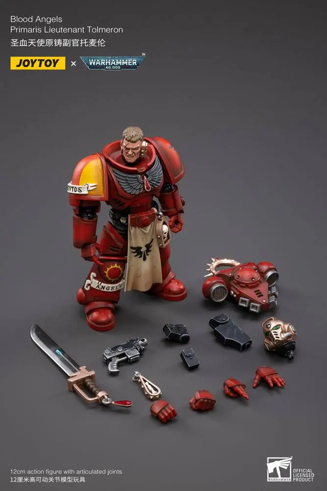 Warhammer 40k Action Figure 1/18 Blood Angels Primaris Lieutenant Tolmeron 12 cm product photo