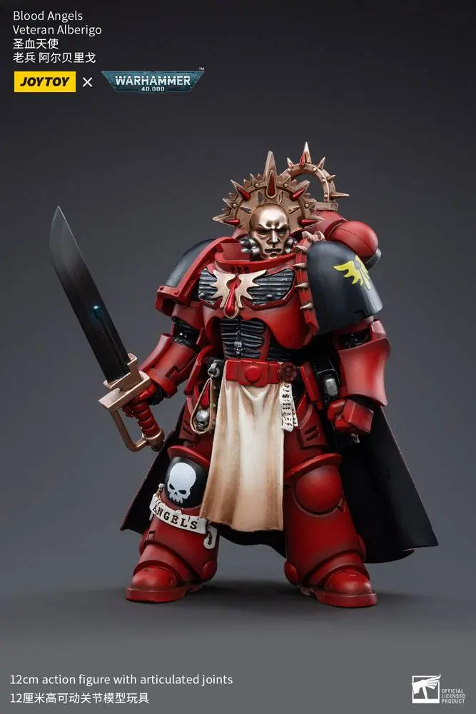 Warhammer 40k Action Figure 1/18 Blood Angels Veteran Alberigo 12 cm product photo